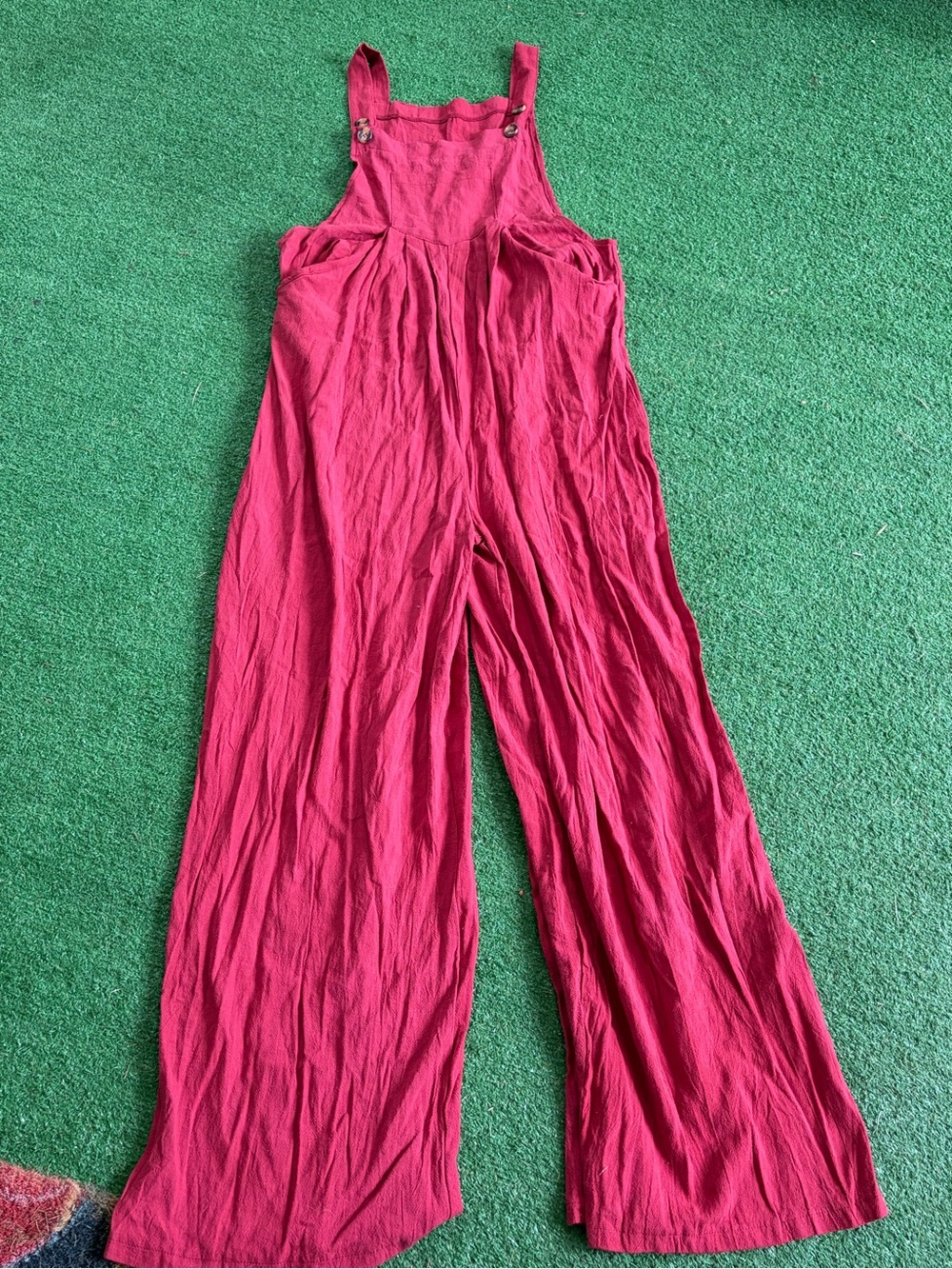 Women’s Wide-Leg Raspberry Red Jumper Jumpsuit